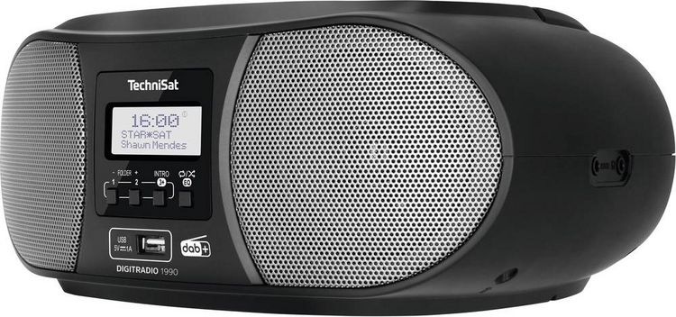 Produktbild: TechniSat DIGITRADIO 1990 CD-Radio DAB+, UKW AUX, Bluetooth&reg;, CD, USB Akku-Ladefunktion, Weckfunktion Schwarz