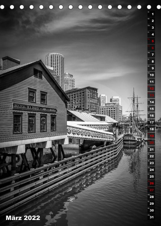 Produktbild: BOSTON Monochrome Impressionen (Tischkalender 2022 DIN A5 hoch)