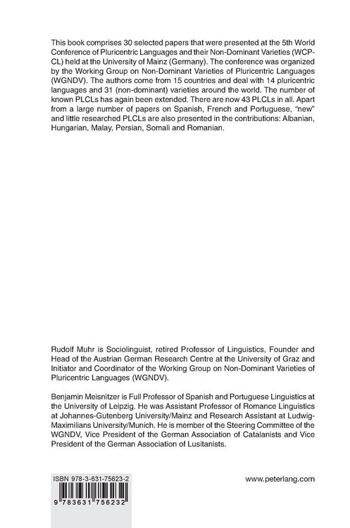 Produktbild: Pluricentric Languages and Non-Dominant Varieties Worldwide