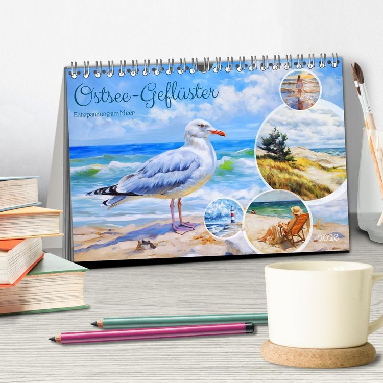 Produktbild: Ostsee-Gefl&uuml;ster - Entspannung am Meer (Tischkalender 2026 DIN A5 quer), CALVENDO Monatskalender