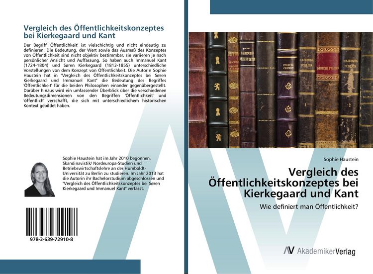 Produktbild: Vergleich des &Ouml;ffentlichkeitskonzeptes bei Kierkegaard und Kant