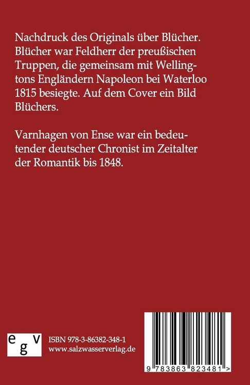 Produktbild: F&uuml;rst Bl&uuml;cher von Wahlstadt