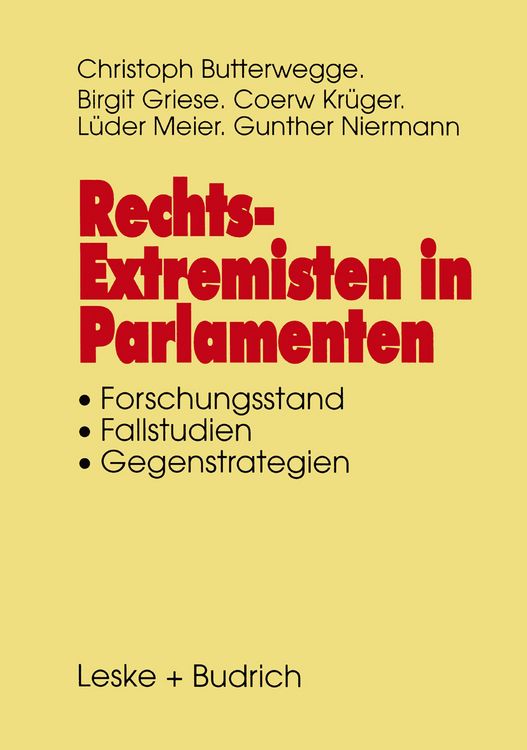 Produktbild: Rechtsextremisten in Parlamenten