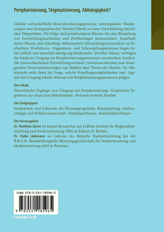 Produktbild: Peripherisierung, Stigmatisierung, Abh&auml;ngigkeit?