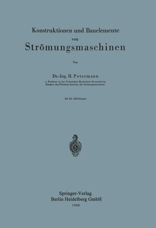 Produktbild: Konstruktionen und Bauelemente von Str&ouml;mungsmaschinen