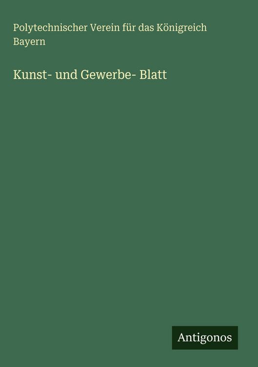 Produktbild: Kunst- und Gewerbe- Blatt
