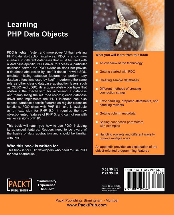 Produktbild: Learning PHP Data Objects