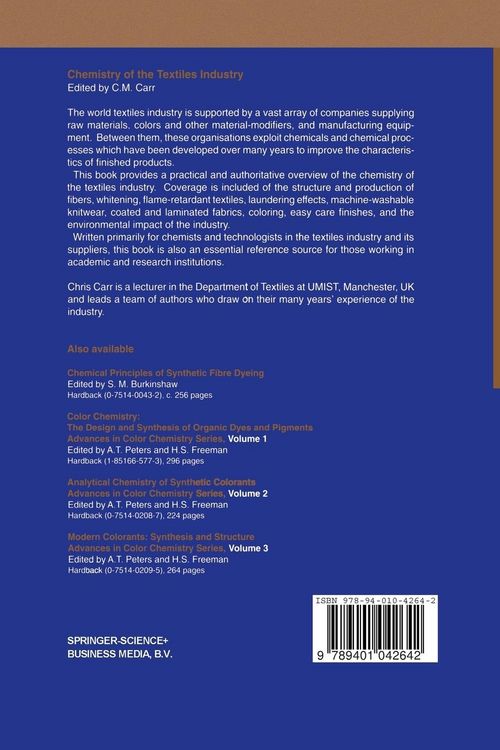 Produktbild: Chemistry of the Textiles Industry