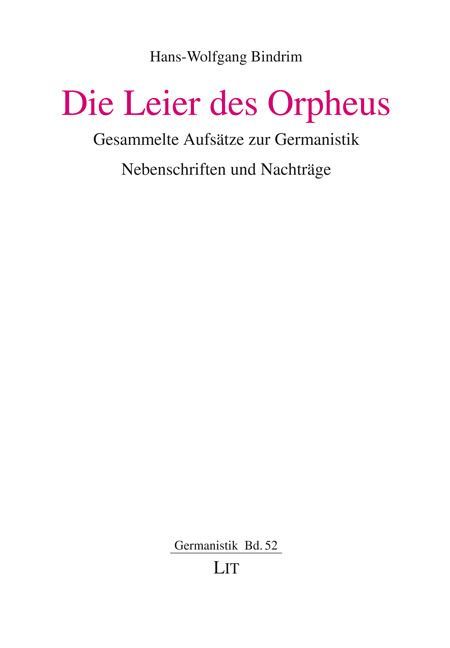Produktbild: Die Leier des Orpheus
