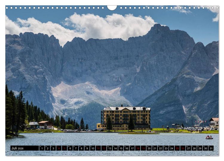Produktbild: Bergseen in den Dolomiten (Wandkalender 2026 DIN A3 quer), CALVENDO Monatskalender