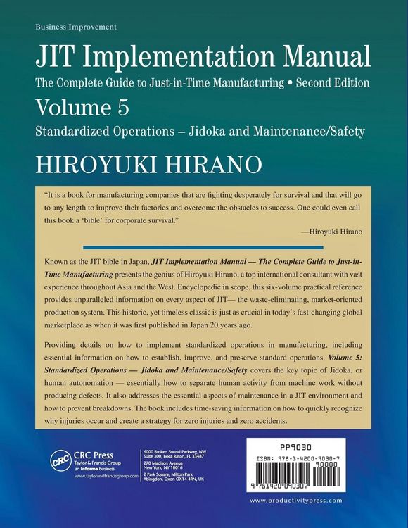 Produktbild: JIT Implementation Manual -- The Complete Guide to Just-In-Time Manufacturing