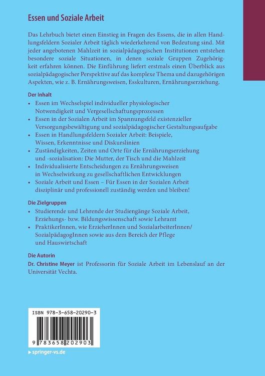 Produktbild: Essen und Soziale Arbeit
