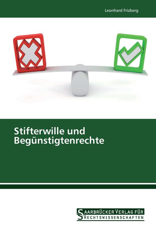Produktbild: Stifterwille und Beg&uuml;nstigtenrechte