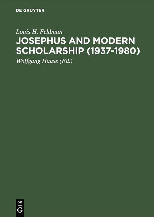 Produktbild: Josephus and Modern Scholarship (1937-1980)