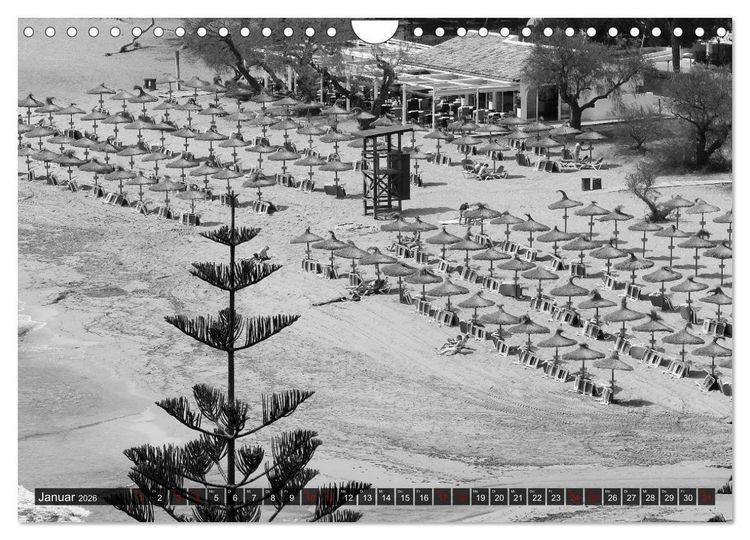 Produktbild: Mallorca monochrom (Wandkalender 2026 DIN A4 quer), CALVENDO Monatskalender