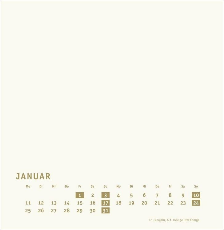 Produktbild: Premium-Bastelkalender gold gro&szlig; 2027