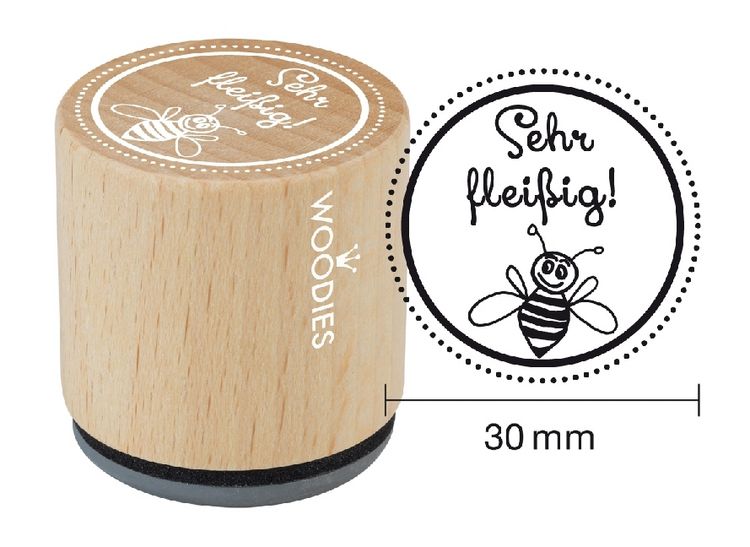 Produktbild: Woodies Stempel Sehr flei&szlig;ig