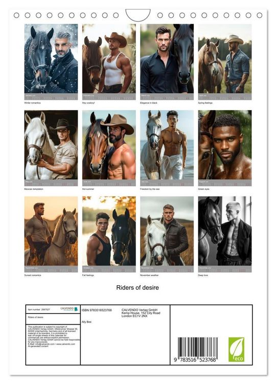 Produktbild: Riders of desire (Wall Calendar 2026 DIN A4 portrait), CALVENDO 12 Month Wall Calendar