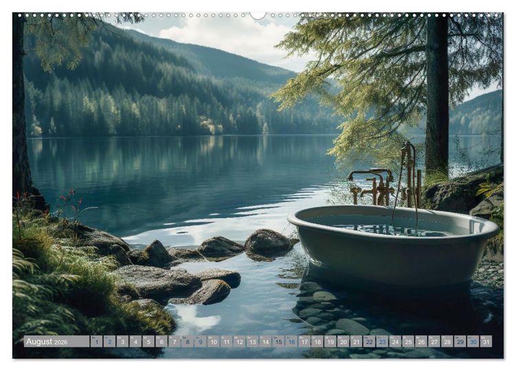 Produktbild: Wannenidylle (hochwertiger Premium Wandkalender 2026 DIN A2 quer), Kunstdruck in Hochglanz