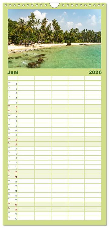 Produktbild: Familienplaner 2026 - Thailand - Koh Kood mit 5 Spalten (Wandkalender, 21 x 45 cm) CALVENDO