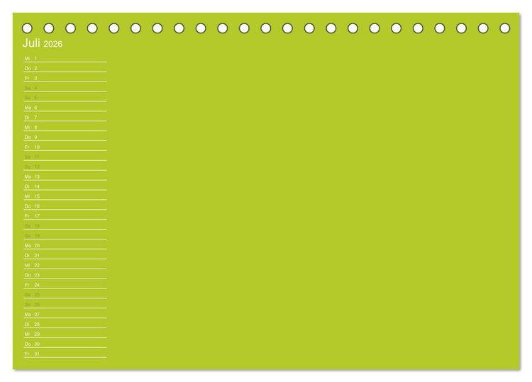 Produktbild: Bastel-Geburtstagskalender gr&uuml;n / Geburtstagskalender (Tischkalender 2026 DIN A5 quer), CALVENDO Monatskalender