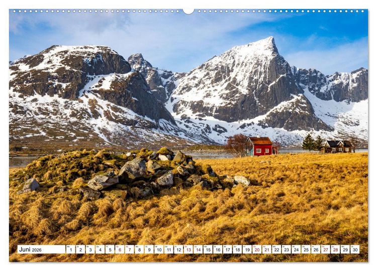 Produktbild: Lofoten - Eine Reise durch Nordnorwegen (Wandkalender 2026 DIN A2 quer), CALVENDO Monatskalender