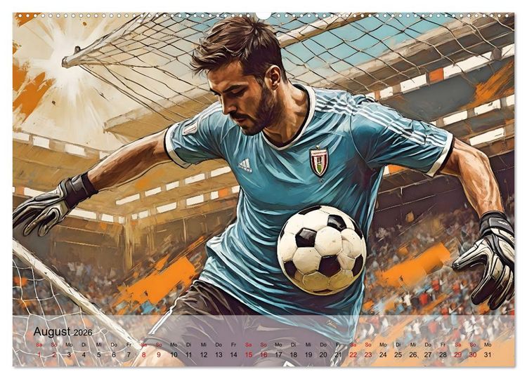 Produktbild: Fu&szlig;ball - Finale (hochwertiger Premium Wandkalender 2026 DIN A2 quer), Kunstdruck in Hochglanz