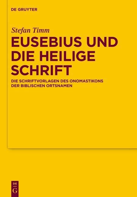 Produktbild: Eusebius und die Heilige Schrift