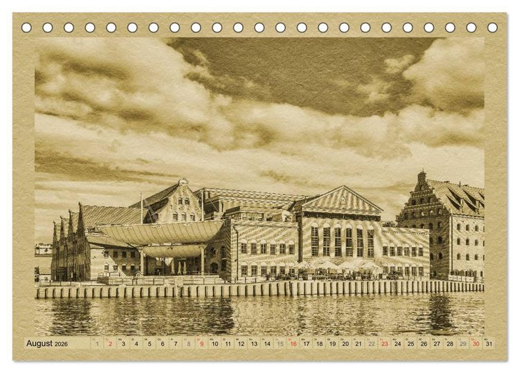 Produktbild: Danzig &ndash; Ein Kalender im Zeitungsstil (Tischkalender 2026 DIN A5 quer), CALVENDO Monatskalender