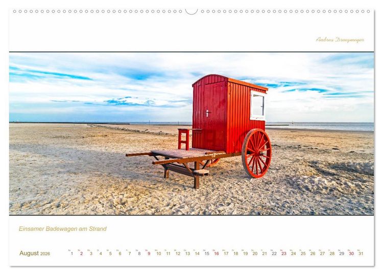 Produktbild: Borkum Inselpanorama (Wandkalender 2026 DIN A2 quer), CALVENDO Monatskalender