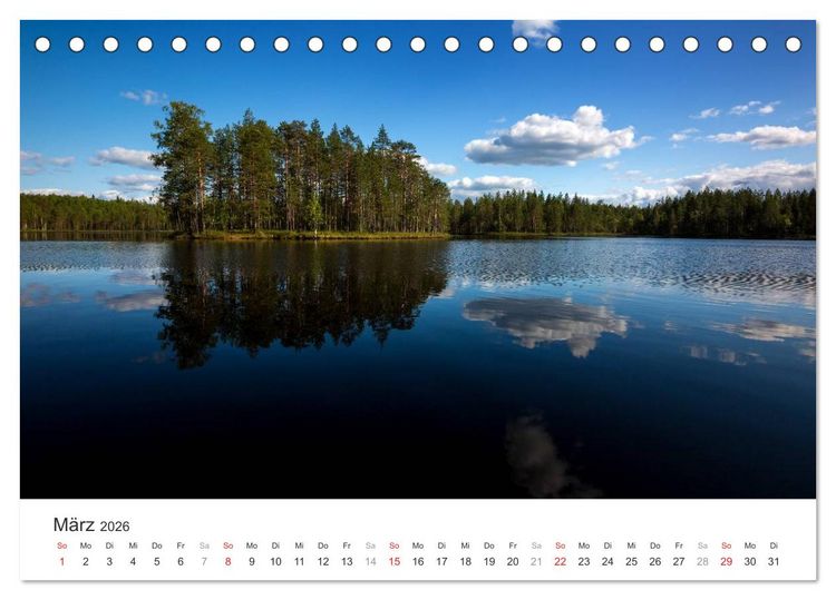 Produktbild: Landschaften Finnlands (Tischkalender 2026 DIN A5 quer), CALVENDO Monatskalender