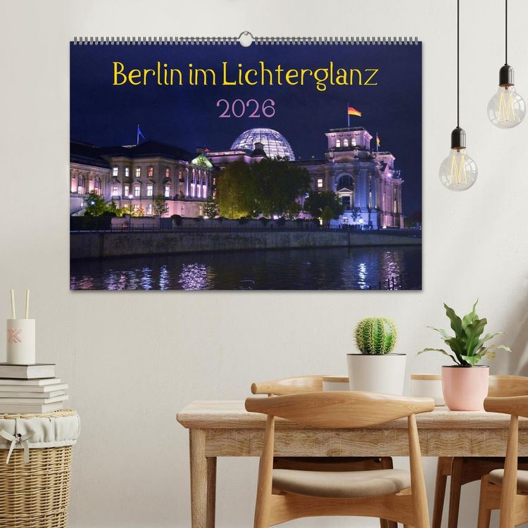 Produktbild: Berlin im Lichterglanz 2026 (Wandkalender 2026 DIN A2 quer), CALVENDO Monatskalender