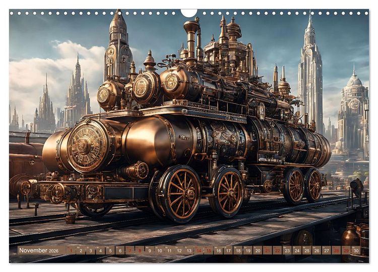 Produktbild: Steampunk Maschinenwelt (Wandkalender 2026 DIN A3 quer), CALVENDO Monatskalender