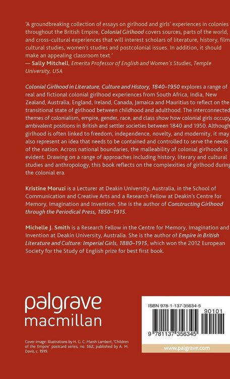 Produktbild: Colonial Girlhood in Literature, Culture and History, 1840-1950