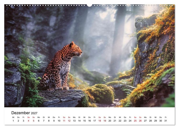 Produktbild: Gefleckte Schatten - Im Bann der Leoparden (Wandkalender 2027 DIN A2 quer), CALVENDO Monatskalender