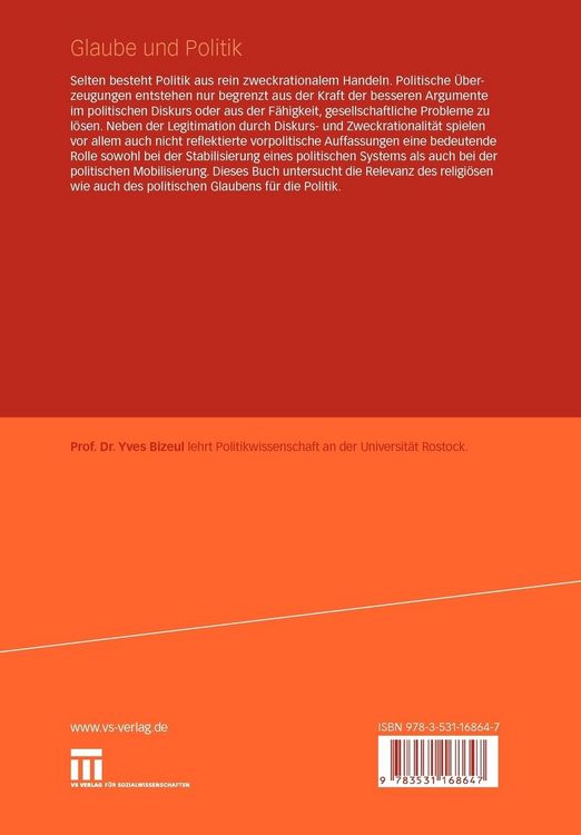 Produktbild: Glaube und Politik