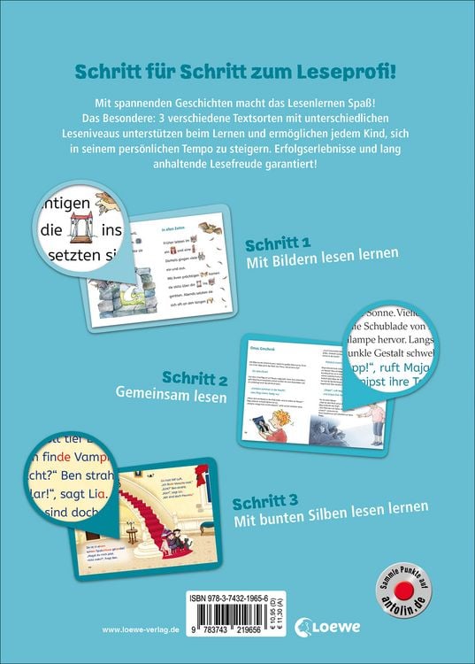 Produktbild: Lesenlernen in 3 Schritten - Die sch&ouml;nsten Gruselgeschichten