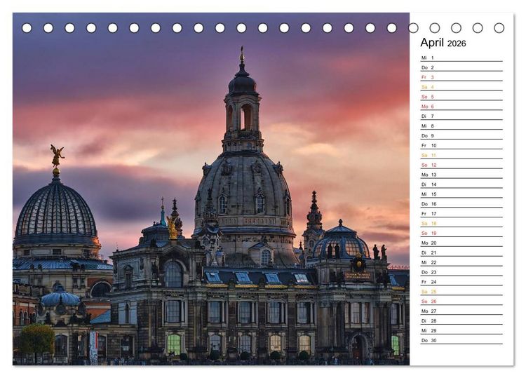 Produktbild: Dresden Bilder 2026 (Tischkalender 2026 DIN A5 quer), CALVENDO Monatskalender