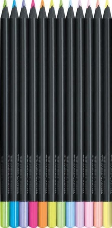 Produktbild: Faber-Castell Buntstifte Black Edition Neon + Pastell 12er Set