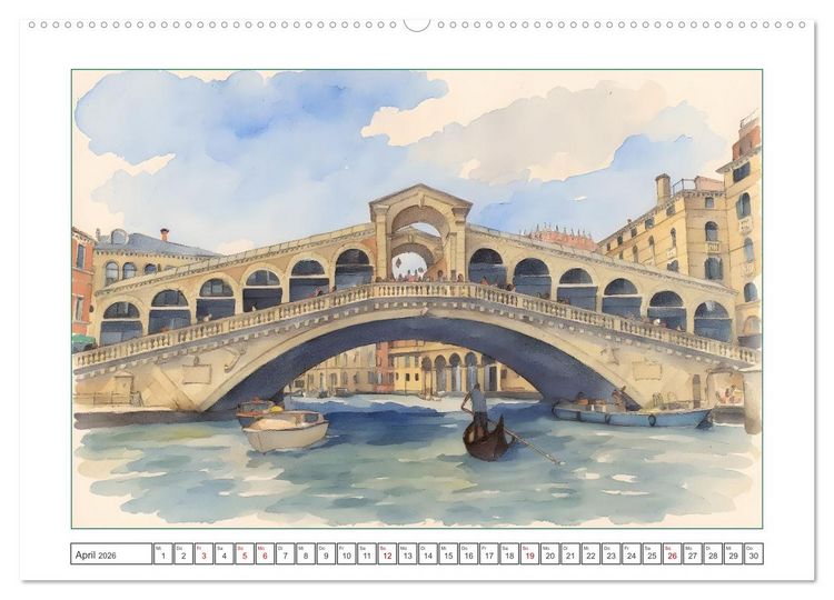Produktbild: Italien - Baudenkm&auml;ler, Berge und Meer (hochwertiger Premium Wandkalender 2026 DIN A2 quer), Kunstdruck in Hochglanz