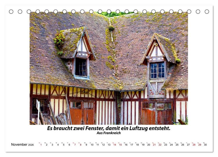 Produktbild: Fenster Gedanken (Tischkalender 2026 DIN A5 quer), CALVENDO Monatskalender