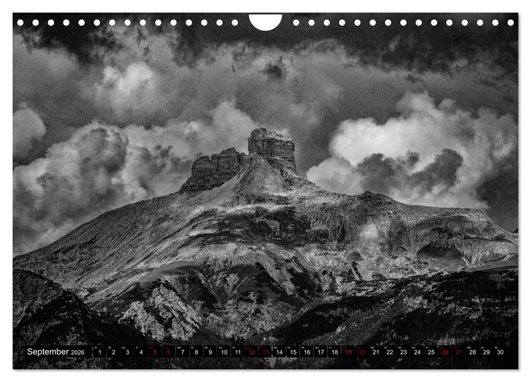 Produktbild: Dramatik in SW (Wandkalender 2026 DIN A4 quer), CALVENDO Monatskalender