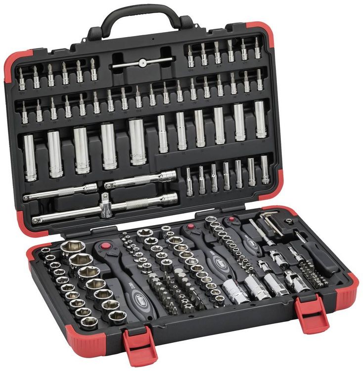 Produktbild: Vigor Steckschl&uuml;sselsatz 1/4" (6.3 mm), 5/16" (8 mm) 172teilig V2461N