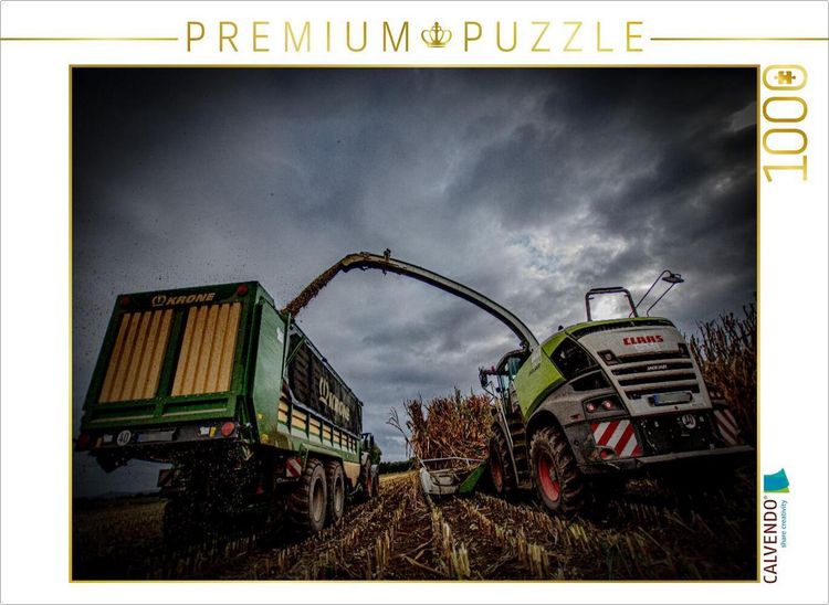 Produktbild: CALVENDO Puzzle Mais h&auml;ckseln | 1000 Teile Lege-Gr&ouml;&szlig;e 64x48cm Foto-Puzzle f&uuml;r gl&uuml;ckliche Stunden