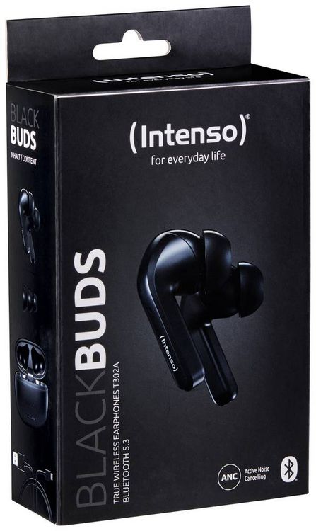 Produktbild: Intenso T300A In Ear Headset Bluetooth&reg; Stereo Schwarz Noise Cancelling Batterieladeanzeige, Headset, Ladecase, Touch-Steuerung