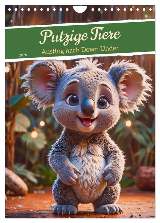 Produktbild: Putzige Tiere - Ausflug nach Down Under (Wandkalender 2026 DIN A4 hoch), CALVENDO Monatskalender