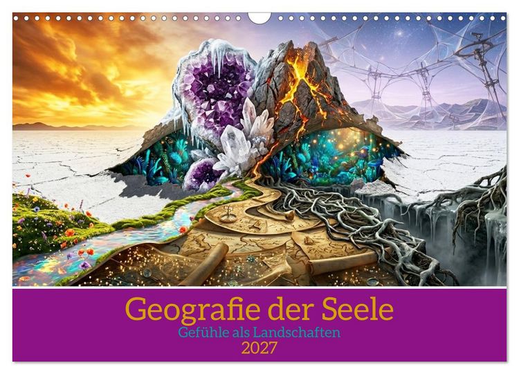 Produktbild: Geografie der Seele - Gef&uuml;hle als Landschaften (Wandkalender 2027 DIN A3 quer), CALVENDO Monatskalender