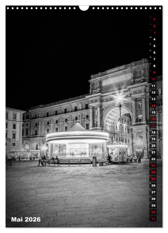 Produktbild: FLORENZ SCHWARZWEI&szlig; (Wandkalender 2026 DIN A3 hoch), CALVENDO Monatskalender