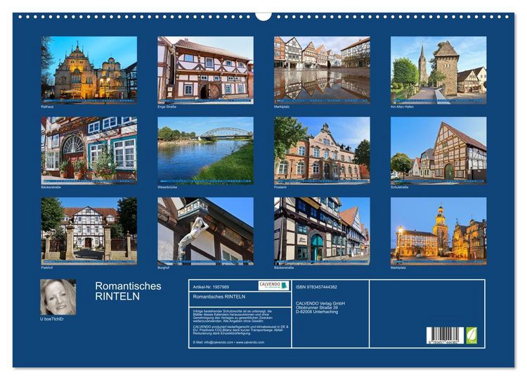 Produktbild: Romantisches RINTELN (Wandkalender 2026 DIN A2 quer), CALVENDO Monatskalender