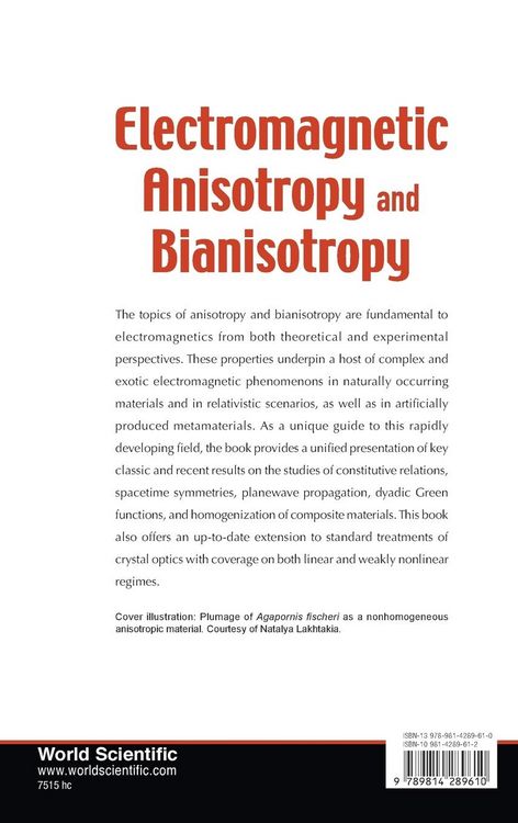 Produktbild: Electromagnetic Anisotropy& Bianisotropy